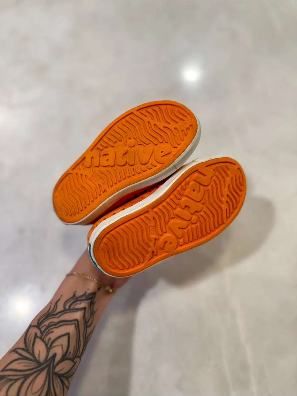 Native Toddler Slip-On Shoes in Orange Size 8